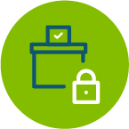 green circle ballot icon